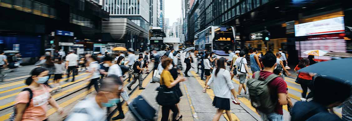 People walking on street