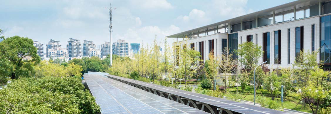 二酸化炭素削減に寄与する太陽光発電施設