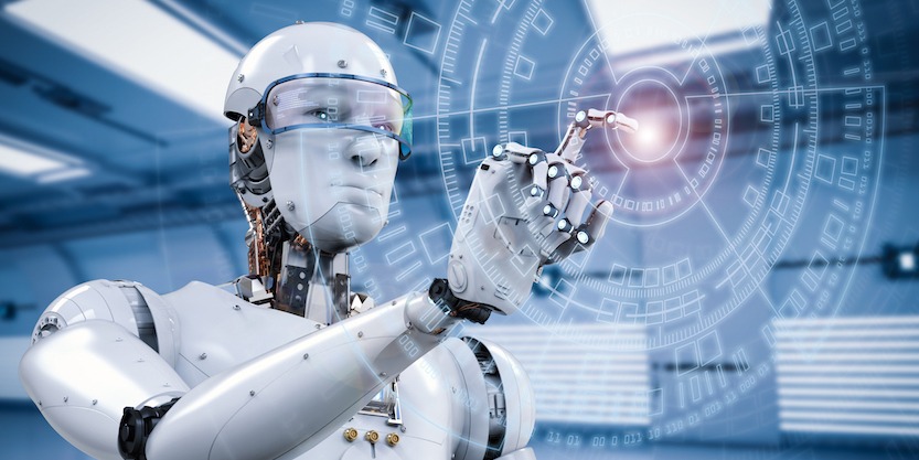テクノロジーを駆使したAIロボットが業務を行う様子(画像はイメージ)