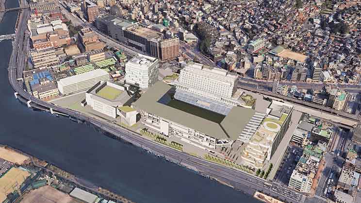 長崎スタジアムシティプロジェクトの施設イメージ