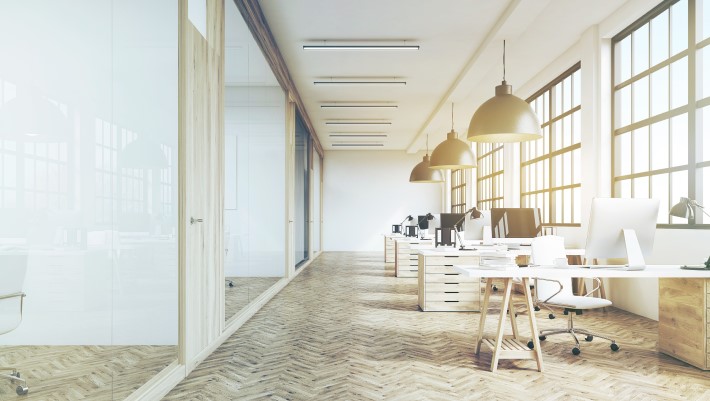 Modern office interior view