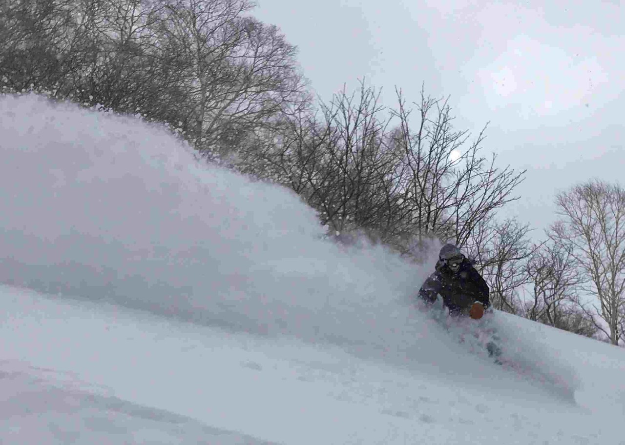 Atsushi Takatsuka enjoying snowy landscapes