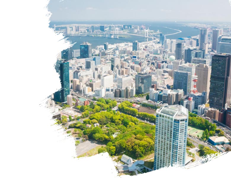 Aerial view of Tokyo, Japan