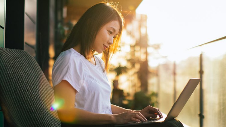 Women working with a laptop