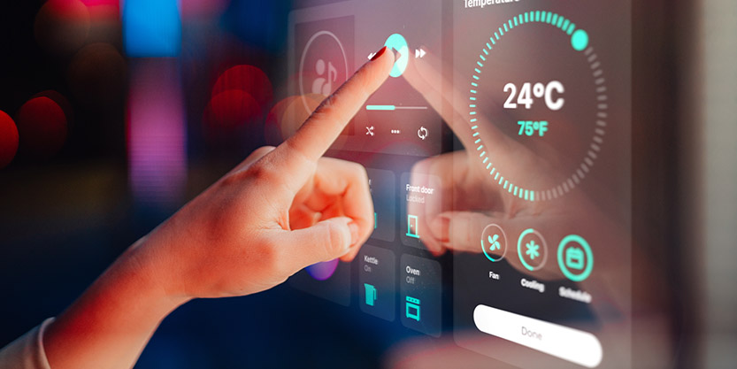 Music player on a touch screen