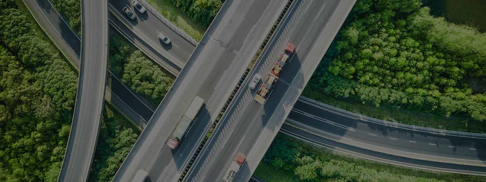 Aerial view of vehicles moving on roads