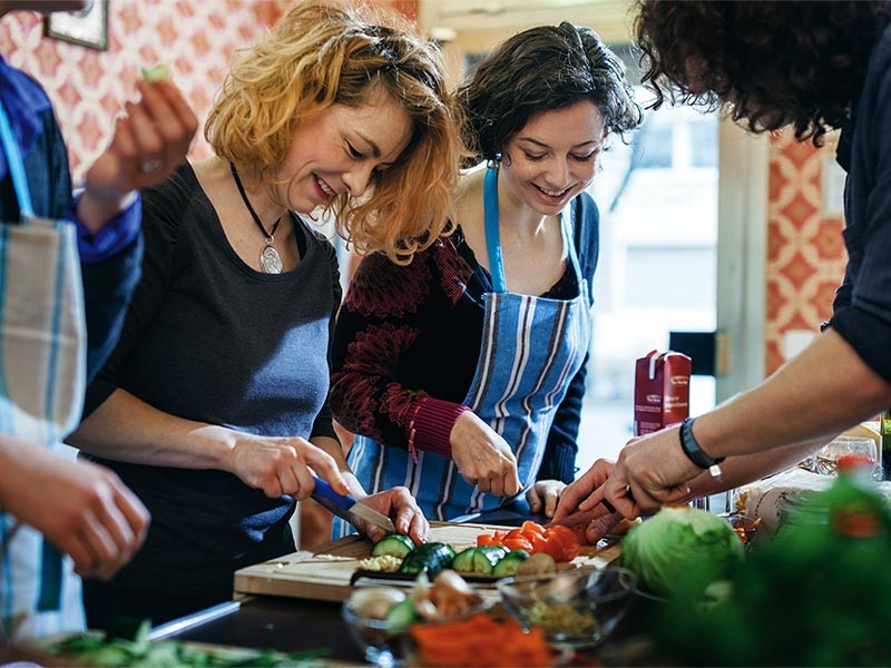 women wearing apron