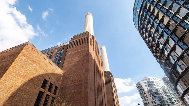 London-2022: Battersea Power Station, a large residential and retail development on south west London